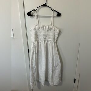 Abound White Cotton Midi dress
